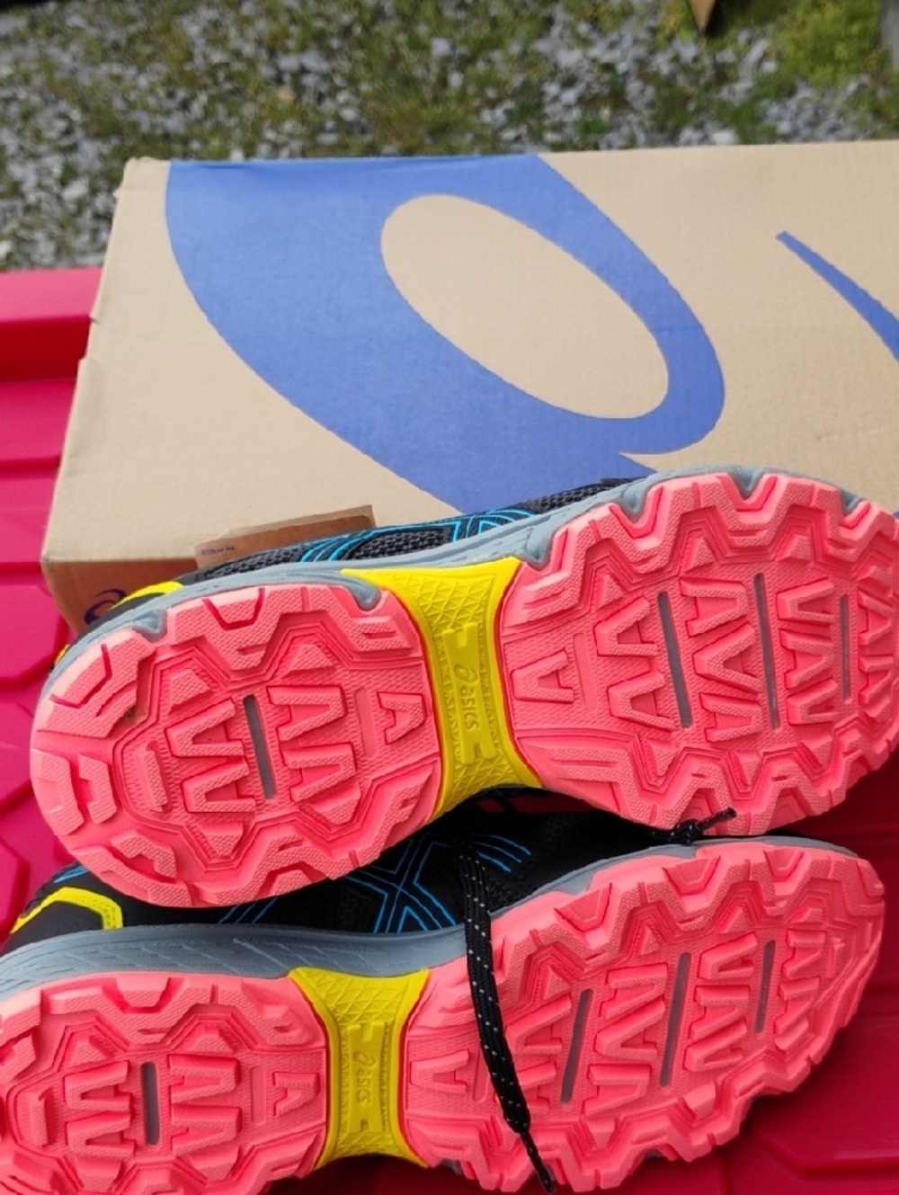 SALE! New ASICS Black Ortholite Running Shoes with Coral Lining (D-55) - Picture 7 of 9